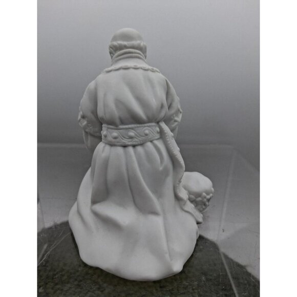 Avon Nativity Collectibles 1982 Kneeling King Figurine Porcelain Matte White Rel - Picture 4 of 8